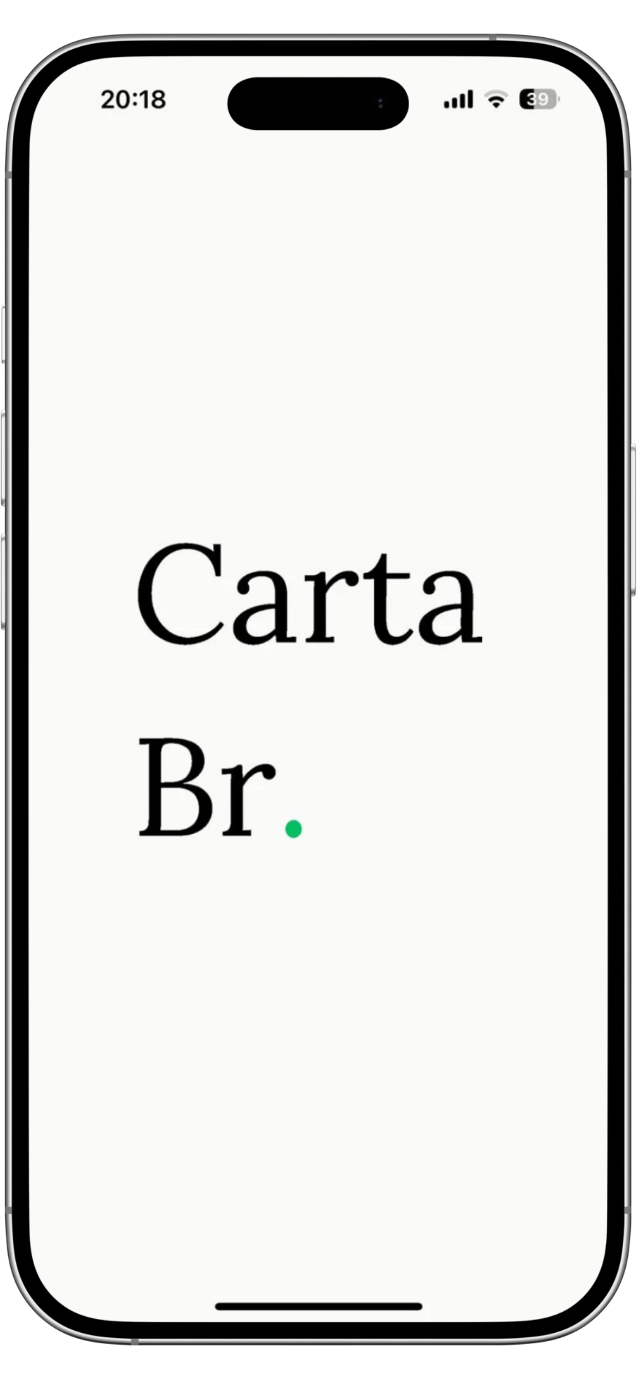 Tela do app CartaBrasil